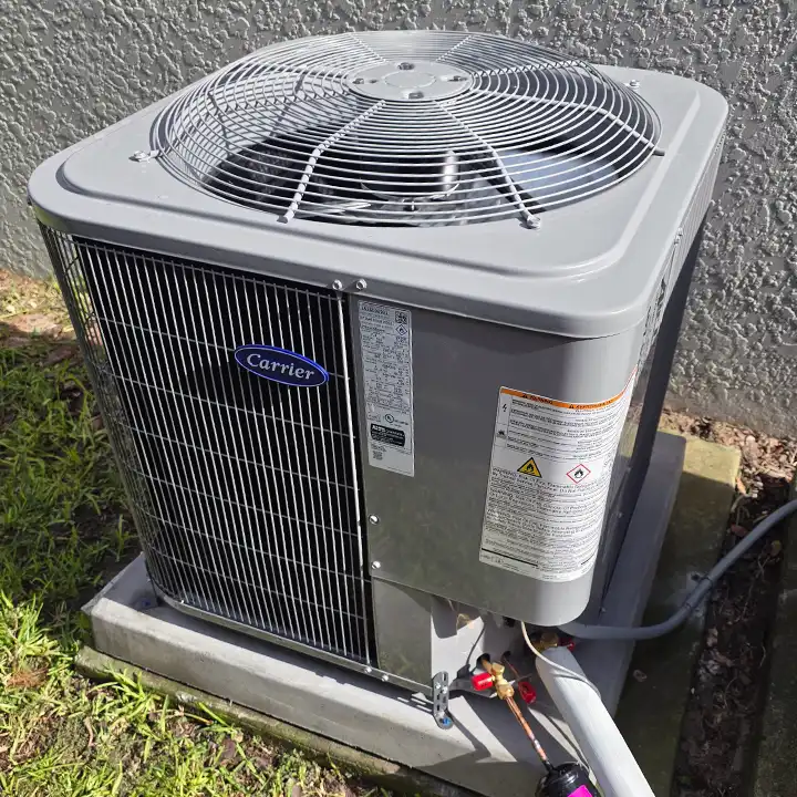 Carrier outdoor AC unit installation in Winter Garden, Florida on July 21, 2026